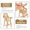 GANAZONO Miniature Highchairs Dollhouse Wooden High Chair Mini Doll Furniture 1:12 Scale Desktop Chair Doll House Accessories