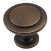 GlideRite Hardware 80960-AB-10 1.25 inch Diameter Classic Round Ring Antique Brass Cabinet Knobs 10 Pack