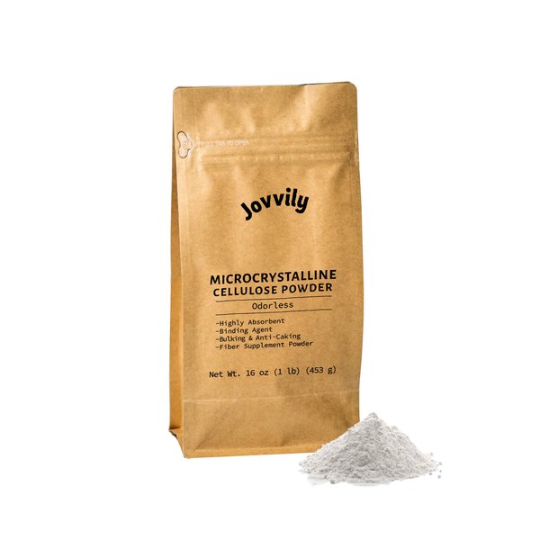 Jovvily Microcrystalline Cellulose Powder - 1 lb - Fiber Supplement - Binding Agent - Highly Absorbent