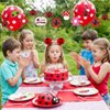 Ladybug Birthday Party Decorations Insect Theme Party Decor Hanging Swirls, Assembled and Ready to Use, Baby Shower Birthday Party Supplies 24pcs Party Streamers Flower Party Decor Banner