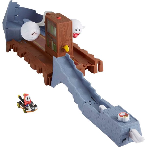 Hot Wheels Mario Kart Track Set Assortment 4 Different Tracks with Mario Kart 1:64 Scale Vehicles and Nemesis from Video Game Toy for Kids 3 Years and Older