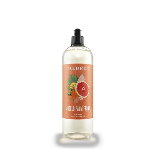 Caldrea Dish Soap, Biodegradable Dishwashing Liquid made With Soap Bark And Aloe Vera, Tangelo Palm Frond Scent, 16 Oz