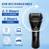7d24hcare Electric Foot Callus Remover, 16 in 1 Rechargeable Pedicure Kit, Waterproof Scrubber Dead Skin Removal Tool with 3 Rollers & 2 Speeds for Feet Care, Battery Display - Black