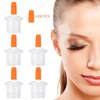 AUEAR, 100 Pack Eyelash Glue Bottle Plug Blocking Needle Glue Bottle Pins Plastic Bottle Sealer for Beauty Salon Eyelash Extensions Makeup Tools Orange