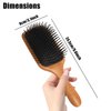 Hair Brush Natural Wooden Paddle Brush,Hairbrush,Paddle hair brush/brushes for men/women,Wood hairbrush for women,Brush for thick or curly hair,Black/Square hair brush,Beech Massage Scalp Brush