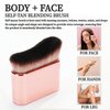 Self Tanning Brush, Self Tanner Applicator Blend Brush, Kabuki Brush for Self Tanner, Tanning Body Brush, Body Makeup Brush for Leg, Bronzer Brush Makeup Brush, Fake Tan Brush (Pink Rose Gold)
