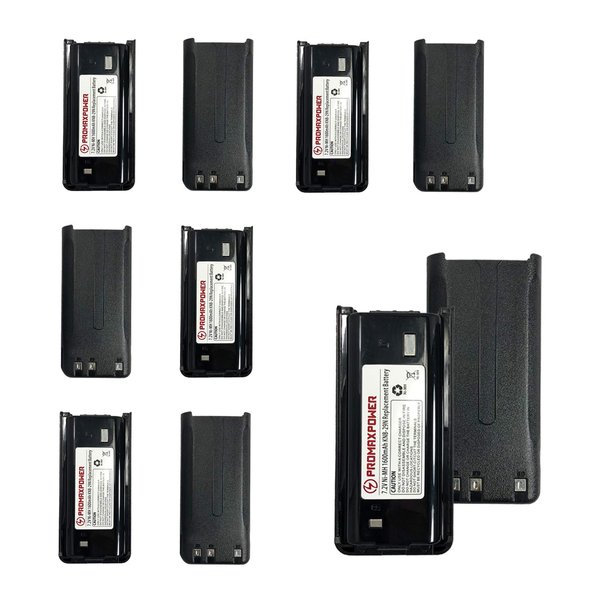 PROMAXPOWER [10-Pack] 1600mAh KNB-29N, KNB-30 Battery for Kenwood Two-Way Radios TK2200, TK3200, TK-3202, TK-3300