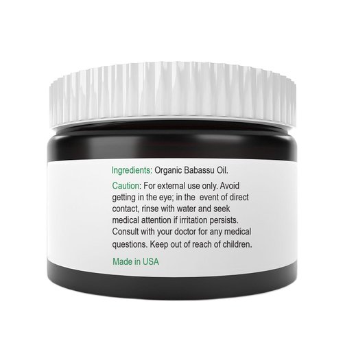 Vera Botanics ORGANIC BABASSU OIL 100% Pure & Natural, Unrefined, Cold-Pressed For Face, Dry Skin, Nails, Lips, Body & Hair - Reduce Hair Breakage, Even Out Skin Tone, Therapeutic Massage