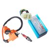 GY6 CDI 6 Pin Ignition Coil for High Performance Racing 50cc 125cc 150cc Moped Scooter ATV Go Kart with 3 Electrode Spark Plug