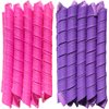 Aimin 50pcs Spiral Heatless Hair Curlers For Long Hair, 22Inch No Heat Curlers Kit With 6pcs Styling Hooks (purple-pink)