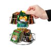 Mind Reader Tea Bag Carousel, Tea Station Organizer, Countertop Storage, Kitchen, Metal, 7" L x 7" W x 8.25" H, Silver
