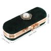 Lipstick Case Holder Fashion Cosmetic Travel Cases Retro Velvet Lipstick Box Lip Balm Organizer Bag Durable Soft Cosmetic Storage Case with Mirror (Green)