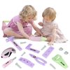 EP EXERCISE N PLAY Pink Kids Tool 18 Pcs Toddler Tool Set with A Tool Box Including Toy Saw for Kids Ages 3-5 Girl's Favorite Tool Set Gift for Toddlers Girl Ages 3,4,5,6,7 Years Old