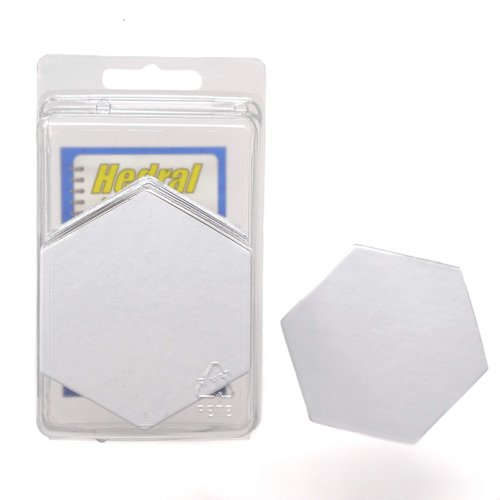 Value Pack of 28 - Dry Erase - Reusable - Blank 2.5" Hexagon Hex Board Game Chits Tiles Counters Markers DIY D&D