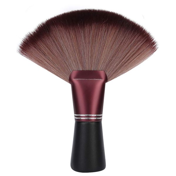 Fan Shape Hairdresser Brush, Hair Cutting Broken Hair Sweep Brush Soft Hairdressing Salon Accessory Barber Brush Hair Clippings Remove Brush Flat Base(Shredded hair brush)