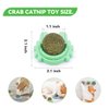 Aucenix Catnip Balls Toy for Cat, Wall Catnip Roller for Cat Licking, Teeth Cleaning Dental Edible Kitten Toy, Natural Rotating Crab Cat Toy (Green)