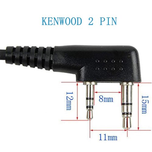 Retevis 2 Pin Shoulder Mic Speaker, Walkie Talkie Mic, Compatible with Retevis H-777 RT22 RT68 RT21 H777S RT85 RT17 RT19 RT15 BAOFENG UV-5R BF-F8HP Samcom pxton TIDRADIO Kenwood Walkie Talkie (5 Pack)