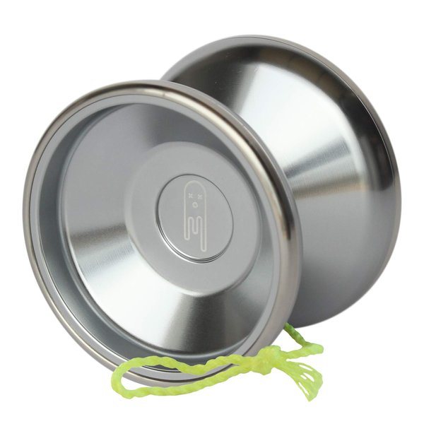Yoyo King Ghost Bi Metal Aluminum and Steel Professional Trick Yoyo with Ball Bearing Axle and Extra String … (Silver)