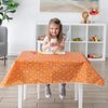 Bumkins Baby Splat Mat for Under High Chair, Babies Toddlers Eating Mess Mat, Waterproof Reusable Cloth for Arts and Crafts, Playtime Mat for Kids, Floors or Tables, Fabric 42inx42in, Boho Orange