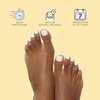 KISS imPRESS No Glue Pedi Press-On Nails, Toenails, Fruitful', Light Blue, Short Size, Squoval Shape, Includes 24 Nails, Prep Pad, Instructions Sheet, 1 Manicure Stick, 1 Mini File
