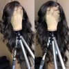 28 Inch Body Wave Lace Front Wigs Human Hair Pre Plucked with Baby Hair 13x4 HD Transparent Glueless Lace Frontal Wigs Brazilian Virgin Human Hair Wig with Baby Hair 180 Density Long Hair Wigs