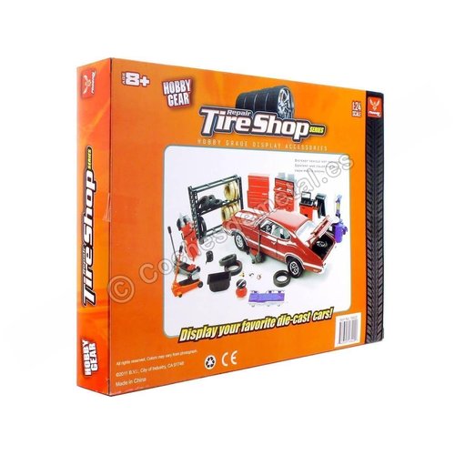Phoenix Toys 18422 Tire Repair Shop Accessories Set Ford 1-24 Diecast Model Cars
