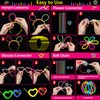 173 Pack Glow Neon Party Supplies Glow Sticks Party Decorations Black Light Reactive Decor Set - Fluorescent Banner, Neon Garlands, Glow in The Dark Balloons, Graffiti Tablecloth, Light Up Sticks