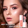 Jolilab Magic Color Changing Lip Oil, Cosmetics Color Changing Lip Oil, Warm Change Hydrating Lip Gloss, Long Lasting Shimmery Lip Glow Oil, Moisturizing Non-sticky Lip Oil (changing+coco)