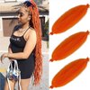 Springy Afro Twist Hair Pre-Separated Kinky Marley Twist Braiding Hair 3spacks Springy Twist for Distressed Faux Locs Synthetic Hair Extensions Cuban Twist Hair (24 inch,orange)