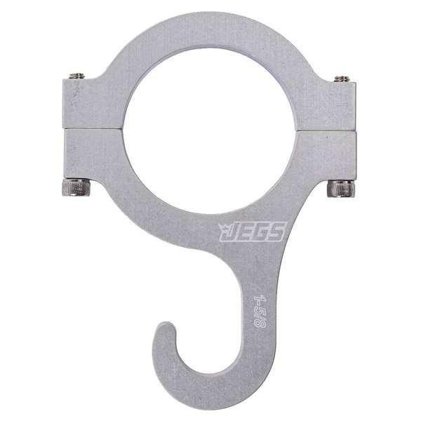 JEGS Billet Aluminum Roll Bar Mount Helmet Hook | Fits 1-5/8" Diameter Roll Bars | Clear Anodized Aluminum | Made In USA | One Per Package