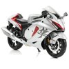 Risopen 1/12 Hayabusa Motorcycle Model Toy Mini Alloy Metal Diecast Motorcycle Model Silver Motorcycle Model Toy Sport Motorcycle Racing Model Collection Gift for Men Kid Boy (2022)
