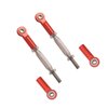 2PCS Treehobby RC Front Rear Metal Adjustable Steering Linkage Servo Link 80-100mm Pull Rod Compatible with traxxas Slash 4x4 5807 Stampede HQ727 1/10 RC Car Upgraded Parts,Red