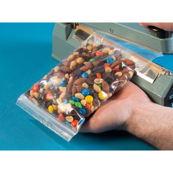 6" x 9" x 2 mil Clear Plastic Tamper-Evident Bags with Perforated Tear Strip Above Zip Top (Case of 1,000)