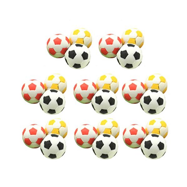 STOBOK 24pcs Soccer Erasers Sport Ball Erasers Soccer Miniatures Mini Soccer Ornaments Favor Gifts for Boys Birthday Party