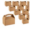 BLUE PANDA Treat Boxes - 24-Pack Paper Party Favor Boxes, Brown Kraft Goodie Boxes for Birthdays and Events, 2 Dozen Party Gable Boxes, 6 x 3.3 x 3.6 Inches