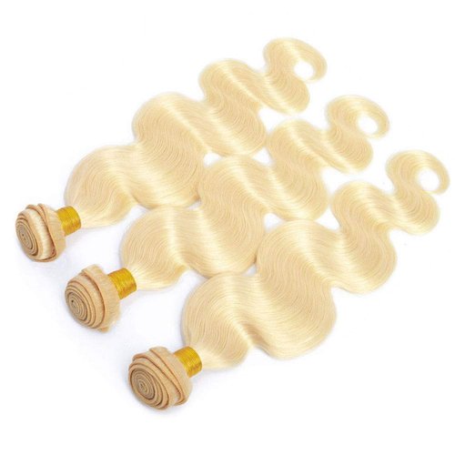 613 Blonde Body Wave Hair Bundles 12"14" 16" 300g 12A Grade Brazilian Virgin Body Wave Human Hair 3 Bundles 100% Unprocessed Virgin Remy 613 Blonde Hair Weave Bundles