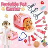Tsomtto Interactive Dog Toy Walking Barking Veterinarian Playset for Kids Puppy Stuffed Animal with Carrier & Accessories Pretend Play Toys Vet Kit Electronic Pets 3 4 5 6 Year Old Girl