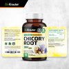 BIO KRAUTER Chicory Fiber Supplement - Chicory Root Powder 1200 mg - Inulin Capsules for Digestion Health Support - 100 Vegan Caps