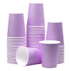 Yuxitia Disposable Paper Cups,60pcs Color Paper Cups For DIY Wedding Party Picnic BBQ Travel and Event 8OZ (Light purple)