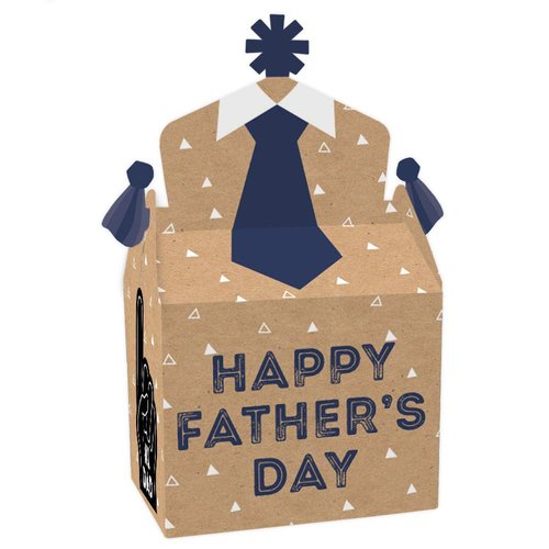 Big Dot of Happiness My Dad is Rad - Treat Box Party Favors - Father’s Day Party Goodie Gable Boxes - Set of 12