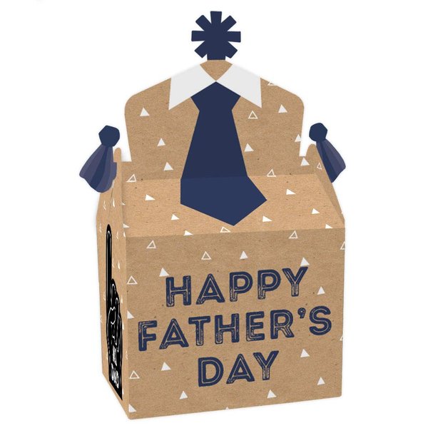 Big Dot of Happiness My Dad is Rad - Treat Box Party Favors - Father’s Day Party Goodie Gable Boxes - Set of 12