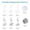 Zayvor 40Ct Christmas Snowflake Hanging Swirl Decorations,Christmas Hanging Ceiling Streamers Snowflake Hanging Swirls and Strings Decoration, Winter Party Wonderland Xmas Holiday Decor Supplies