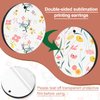Whaline 30Pcs Round Sublimation Blank Earrings Bulk Unfinished Heat Transfer Earrings with Earring Hooks and Jump Rings for Women Jewelry DIY Crafts Making Supplies