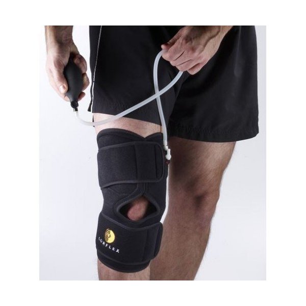 Corflex Cryo Pneumatic Inflatable Knee Brace with Cold Therapy-1 Gel - Black