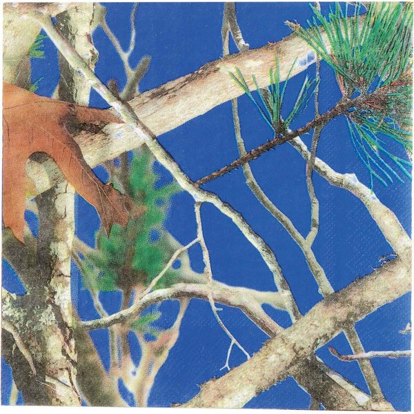 Royal Blue Camo Napkins (Luncheon, 16 Pack) Camo Colorz Collection by Havercamp
