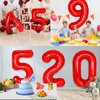 40 Inch Giant Red Number 10 Balloon, Helium Mylar Foil Number Balloons for Birthday Party, 10th Birthday Decorations for kids and adults, 10 Year Anniversary Party Decorations Supplies