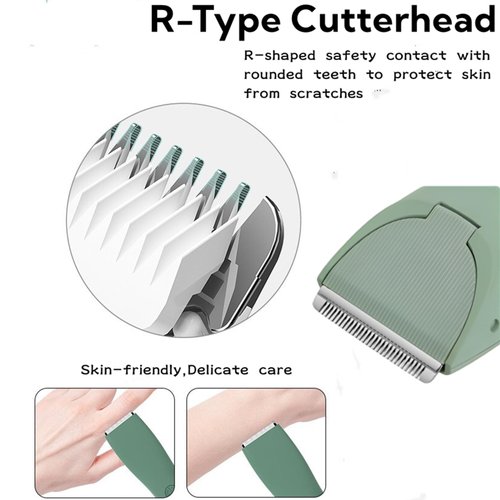 Replacement Blades for Meridian Trimmer Blades,Green Ceramic Blades for Meridian Replacement Blades Compatible with Meridian Body Trimmer (Oynx,Sage & Ocean) for Men,Stainless Steel,2 Pack.