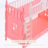 TOYANDONA Dollhouse Mini Bed Miniatures Bunk Bed Small Double Bed Doll Bunk Bed with Ladder Dollhouse Furniture Decoration Accessories DIY Doll House Room Decor