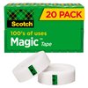 Scotch Magic Tape, Invisible, Home Office Supplies and Back to School Supplies for College and Classrooms, 20 Rolls