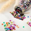Yuxung Loose Sequins 6 mm Round Embroidery Sequins with Holes Rainbow Sequins for Crafts with Storage Box Iridescent Spangles for Sewing Art Wedding Jewelry Making (320 Grams)